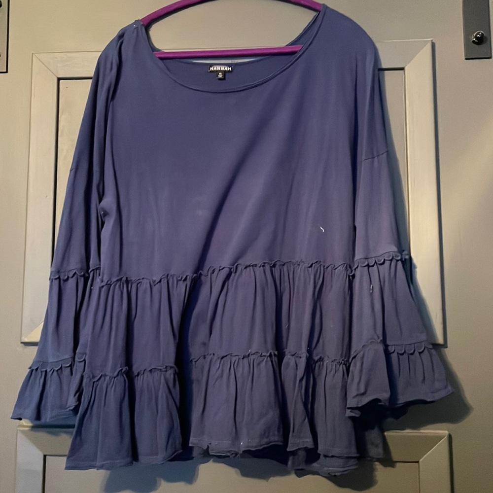 XL Navy Long Sleeve Knit Top
